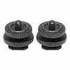 SMALLRIG Cold Shoe Mount Adapter, 2 Pieces, Threaded Shoe, 1/4 Screw Shoe Adapter, Compatible with Video Camera/SLR, DSLR Rig-1631