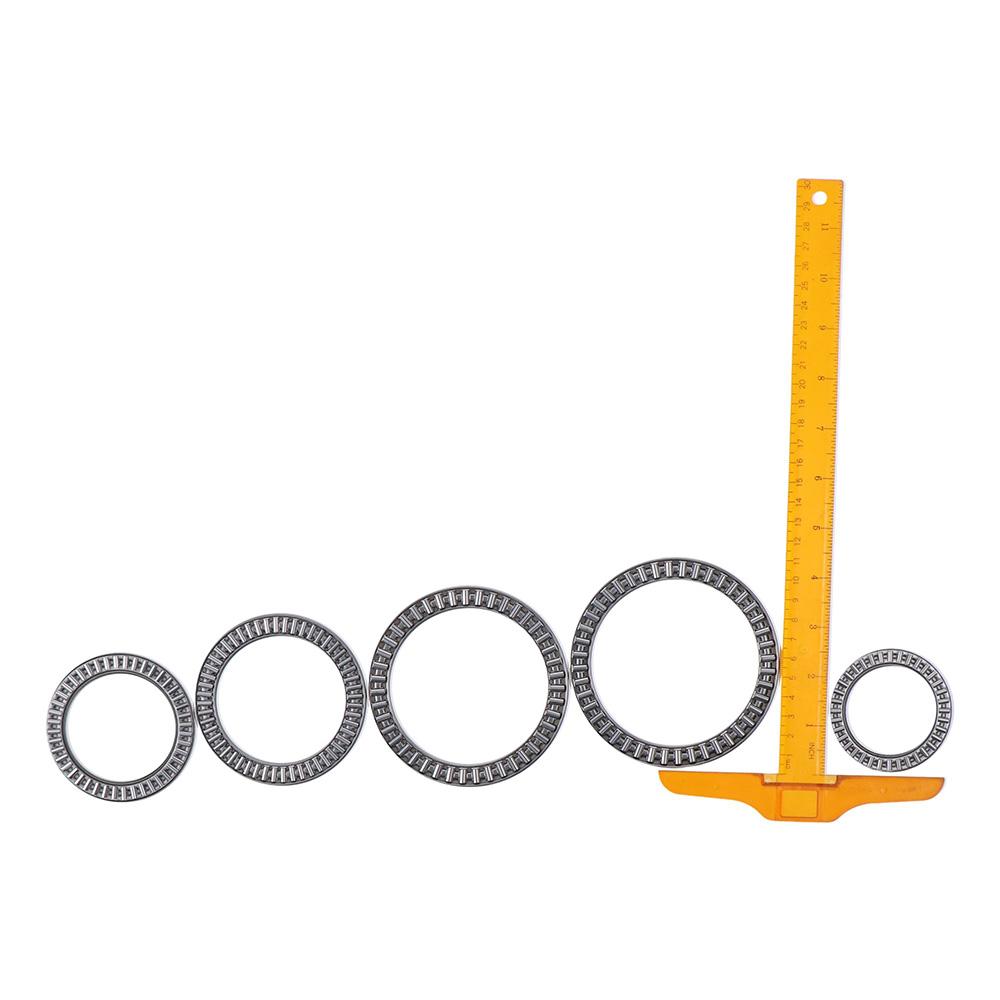 Серебристый с шайбами Легированная сталь Промышленный подшипник Упорные игольчатые роликовые подшипники Робототехника