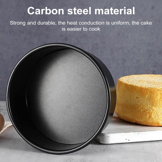 8-дюймовая форма для торта из углеродистой стали с антипригарным покрытием, пищевая, легкосъемная, шифоновая форма для выпечки тортов, которую можно мыть в посудомоечной машине, круглая форма для торта, кухонные гаджеты