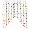 9pcs Colorful Flowers Artificial Flower Curtain Hanging Room Decorative Curtain  Bedroom Decoration
