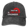 Бейсболка Trust Me I Am Engineer с красным логотипом, высококачественная потертая кепка Trucker Hat унисекс для мужчин, классический дизайн кепки
