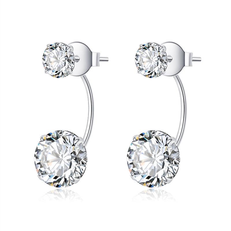 S925 Sterling Silver Zircon Earrings: European & American Fashion, Perfect Valentine's Day Gift