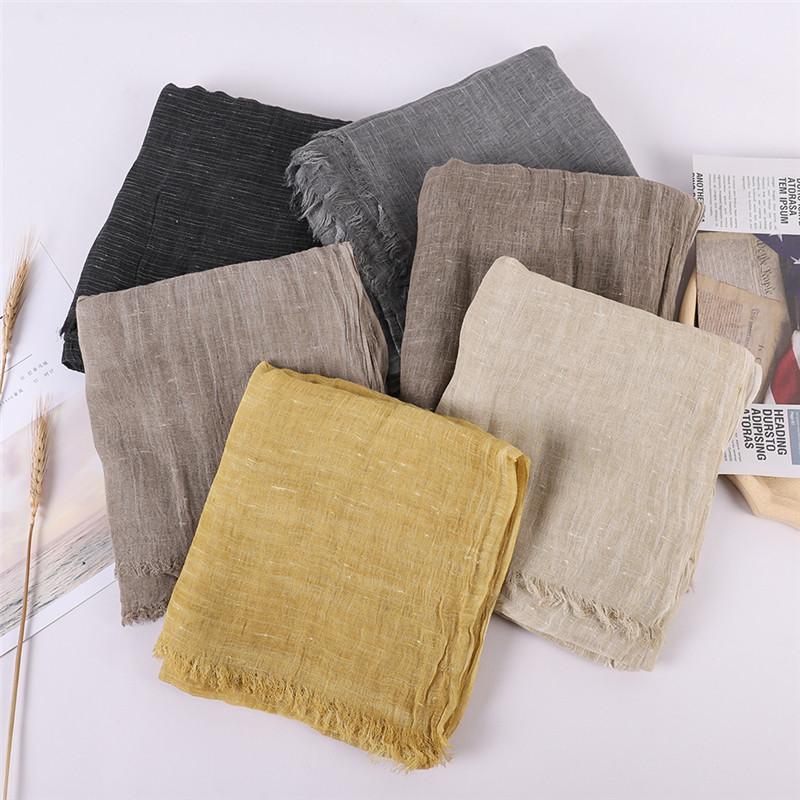 NEW Autumn New Cotton Pashmina Shawl Lady Wrap Warm Winter Scarves Solid Design Print Female Foulard Beach Stoles Scarf