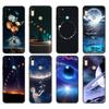 Черный чехол из ТПУ для Huawei Honor 8a Prime 8s Prime 9 Lite honor 9A 9C 9X Premium 9x Pro 9S Sky Space planet Moon stars Design