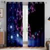 Retro Pastoral Butterfly Flower 3D Printing Curtains Beautiful And Fresh Bedroom Living Room Study Polyester Fiber Curtains 2PCS