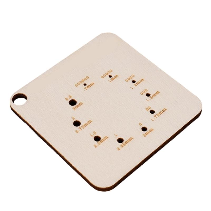 Деревянный калибр спиц, линейка для вязания, инструмент для вязания, инструмент для измерения вязания, линейка для вязальщиц, аксессуары для вязания крючком