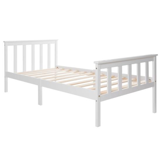 Modern Wooden Single Bed Rack Frame with Headboard Bedroom Decoration Furniture