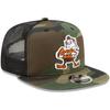 Throwback Cleveland Browns Mesh 9Fifty Snapback Cap wood