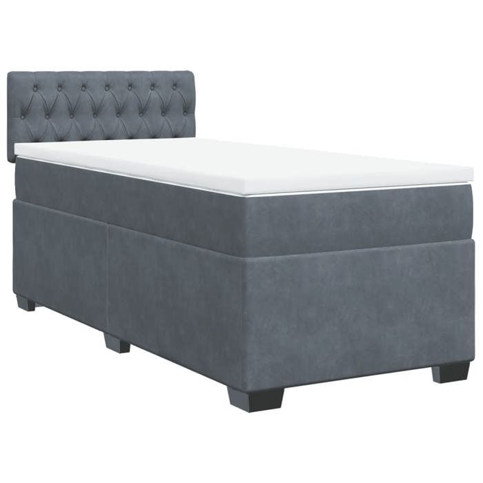 Maison Exclusive - Sommier à lattes de lit avec matelas Gris foncé 100x200 cm