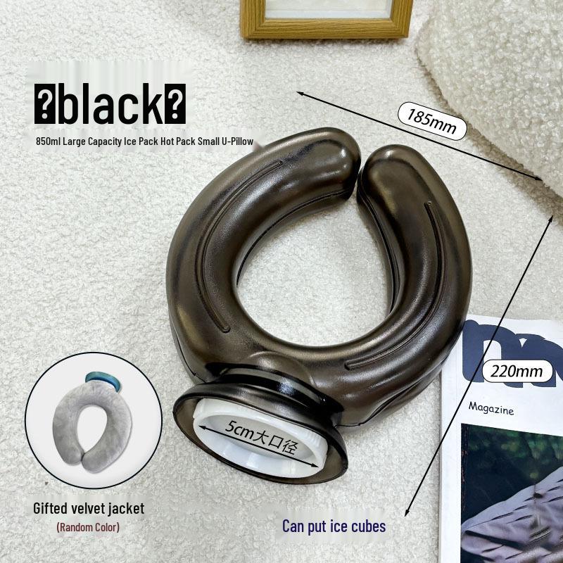 Подушка-подголовник U-образной формы двойного назначения: Бутылка для горячей/холодной воды и пакет со льдом для комфорта в любое время года