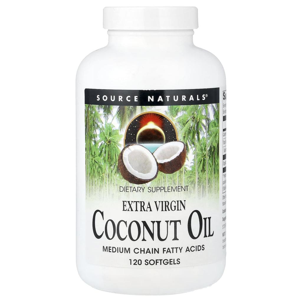 Source Naturals, Кокосовое масло первого холодного отжима, 120 мягких капсул