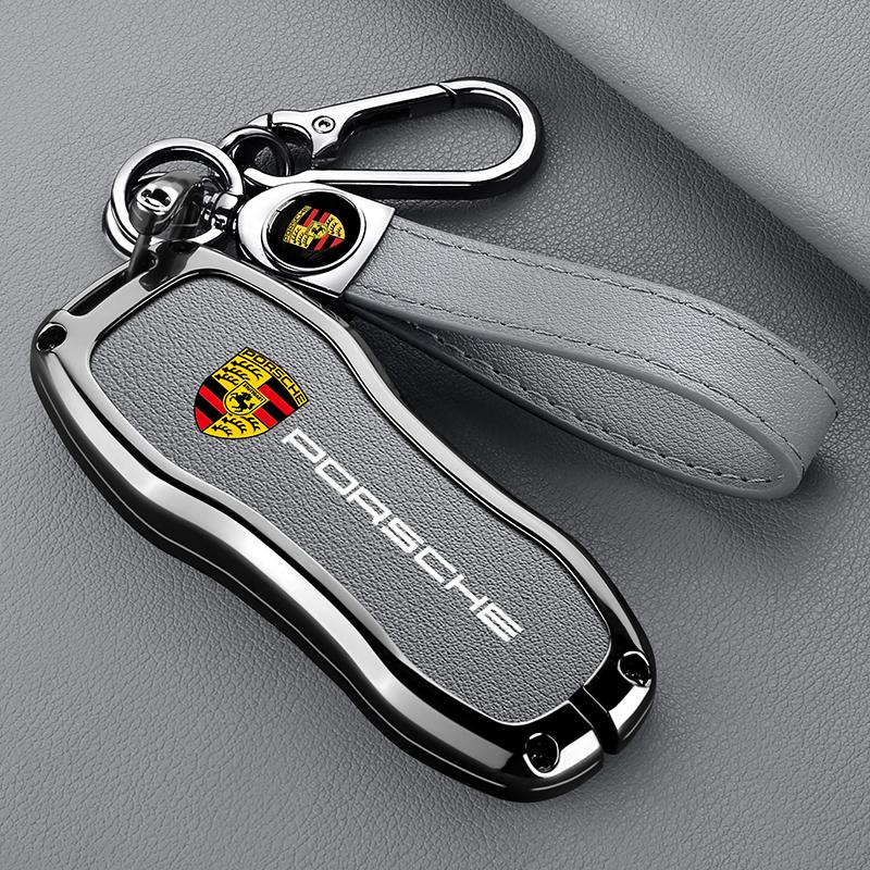 Leather Car Smart Remote Key Case Shell Fob Cover For Porsche Panamera Carman Macan Bobst Cayenne 911 970 981 991 AccessoriesSH3