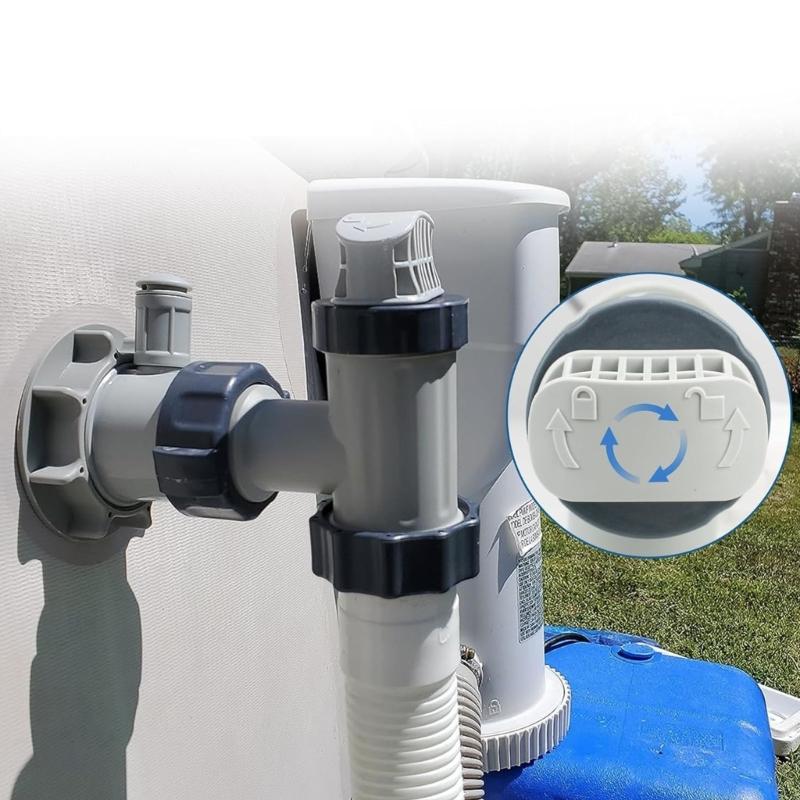 Pool Hose Plunger Valved Kit for Above Ground Swimming Pool Plunger Valved Replacement Parts for Filter Circulation