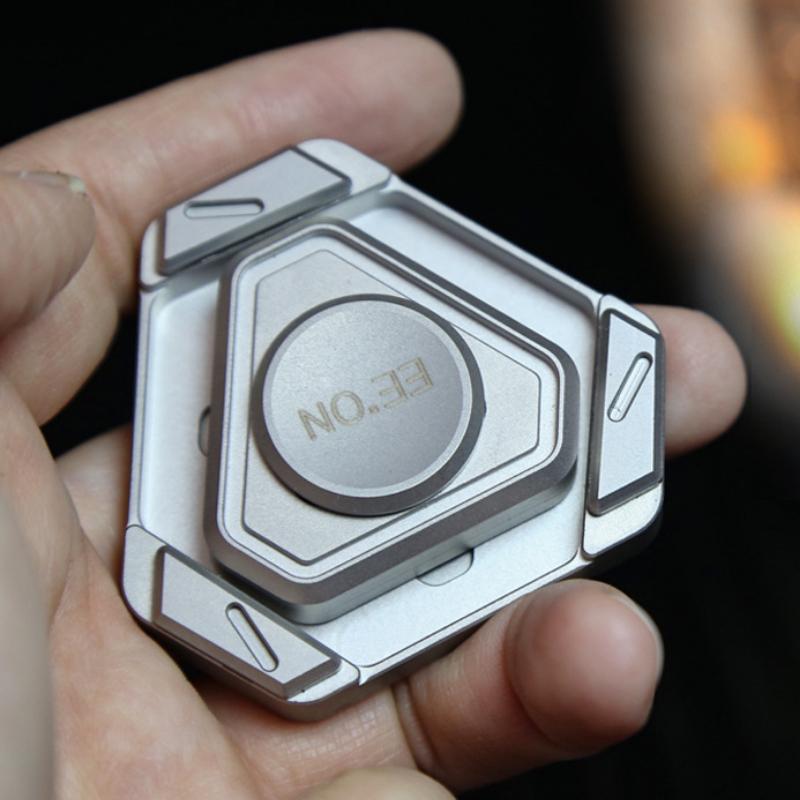 Stainless Steel Fidget Spinner Magnetic Push Card Metal EDC Stress Relief Toy Spinning Top Tip Gyroscope Relieve Anti-Stress