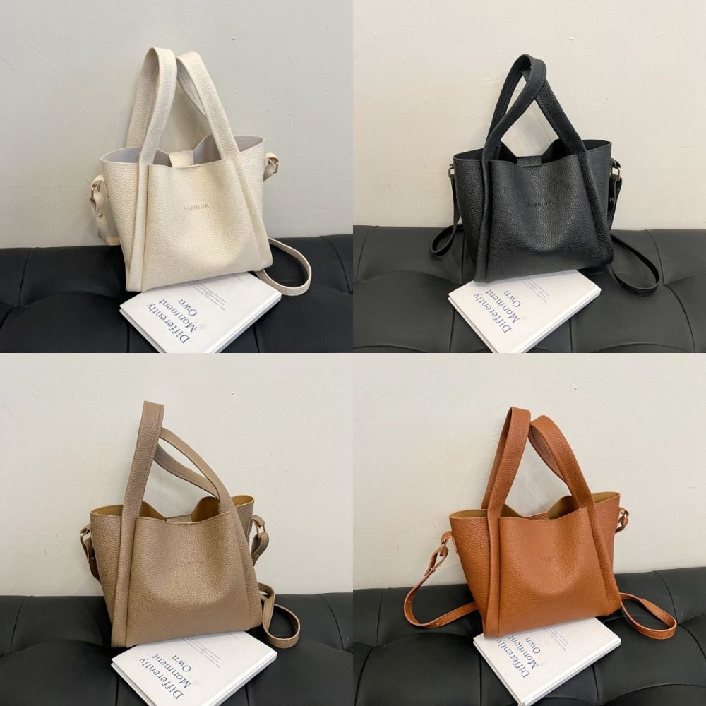 Korean Style Female Shoulder Bag Large Capacity Crossbody Totes Leather Top-handle Bags Daily
