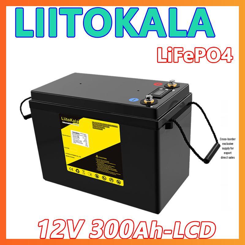 12В 300Ач LiFePO4 Аккумулятор с ЖК-дисплеем для RV, Кемпинга, Гольф-каров