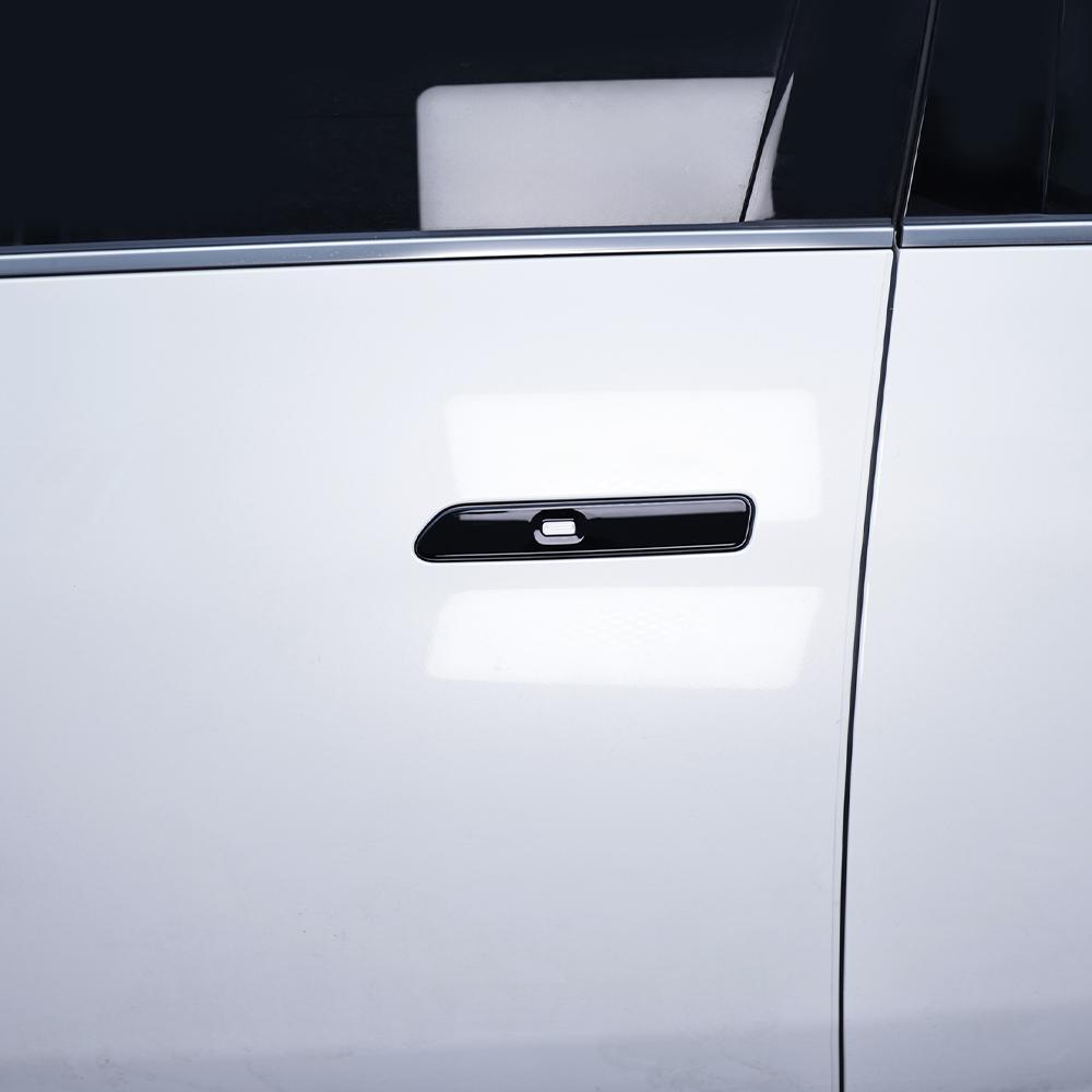 Auto Exterior Accessories Carbon Fibre Black Style Exterior Door Handle Trim Covers For KIA EV5 2024-2025 LHD/RHD