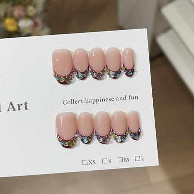 Дофамин Французский весенний и летний темперамент Ручная роспись бордовый французский конфетный цвет Бриллиантовые доспехи