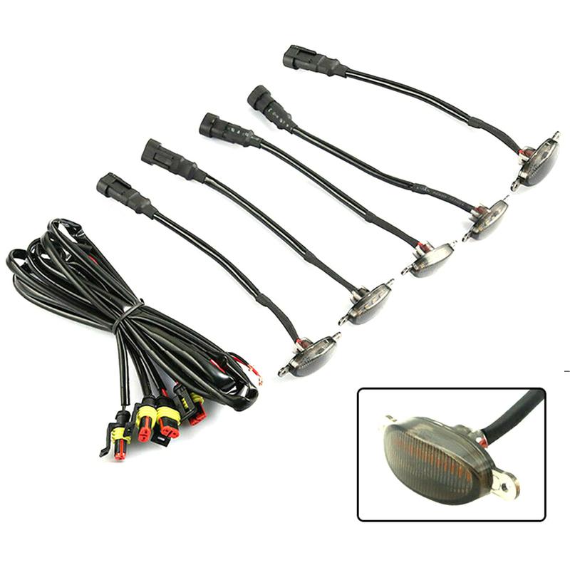 5Pcs For Toyota Tundra 2008- Raptor-Style Grille LED Light Grill Mount Assemblies Front Grille Lighting Lamp Car Lights