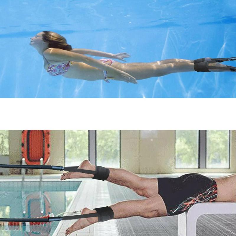 Ремешок на лодыжку для плавания Стационарный пловец Плавательный круг Тренировочный поводок Регулируемая плавательная резинка Эластичный трос для упражнений Пояс