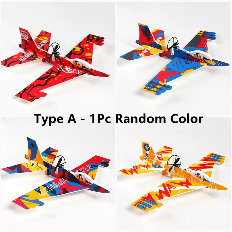 Электрический пенный планер Ручной запуск Самолет для метания со светодиодной подсветкой Автоматический полет Модель самолета Уличные детские игрушки Подарки для мальчиков