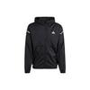 Ultimate Jacket Solid Color Reflective Logo Loose Long Sleeve Hooded Jacket Men Jacket Black HY1422