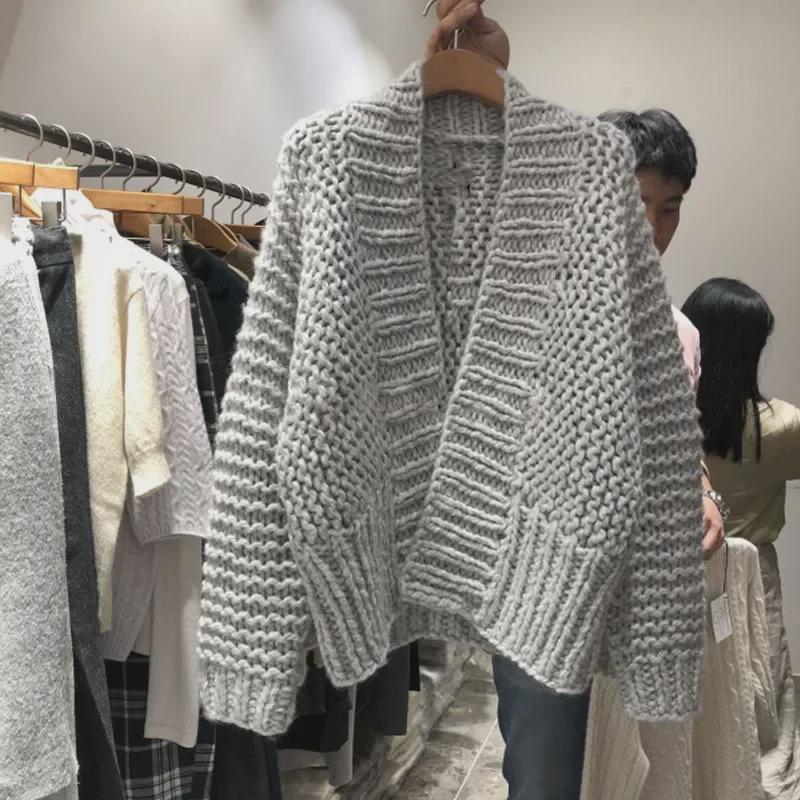 Женский свободный вязаный кардиган-свитер Dongdaemun осень/зима 2023 года