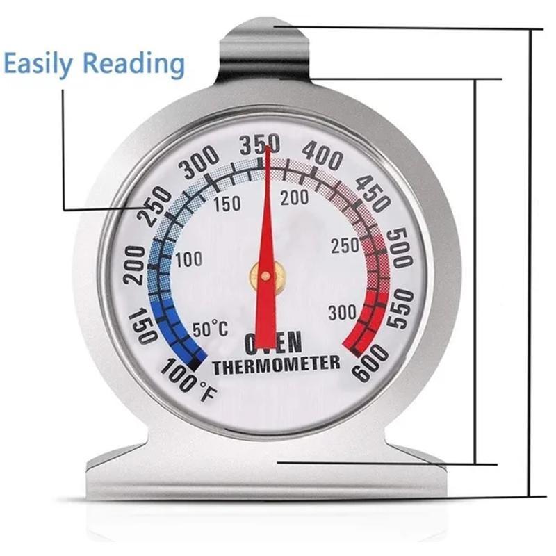 1 шт. термометр для духовки, термометр для духовки из нержавеющей стали, базовый тип, кухонная кулинария для выпечки барбекю, 50-300 °C/100-600 °F