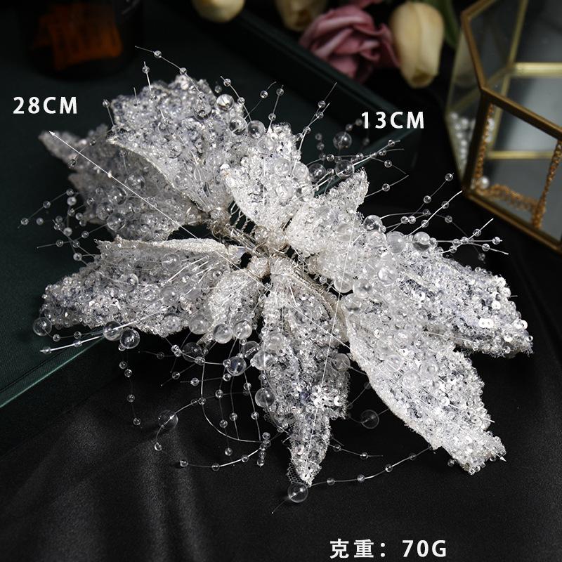 Свадебный головной убор Корейский Супер Фея Бант Кристалл Бисерная Кисточка Гребень для волос Серьги Свадебное платье Пара Аксессуары для волос Женский Трендовый