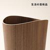 Мусорное ведро для мусора, пылесборник с верхним отверстием, деревянный мусорный бак, 9 л, пылесборник, компактный мусорный бак для гостиной, мусорный контейнер [деревянный бак] [круглый/натуральный]