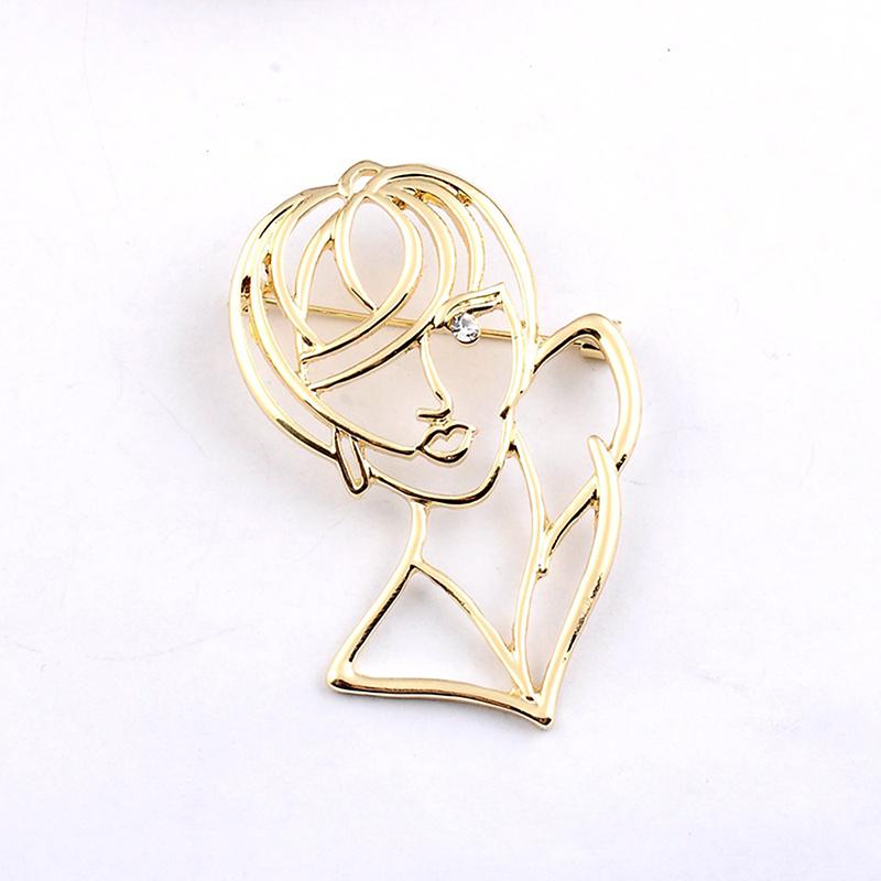 1 шт. Красота леди броши женщины девушка фигурка офис повседневная брошь булавки подарки