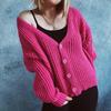 Осенние кардиганы свитера для женщин Зимние длинные рукава однобортные вязаные свитера Верхняя одежда Пальто