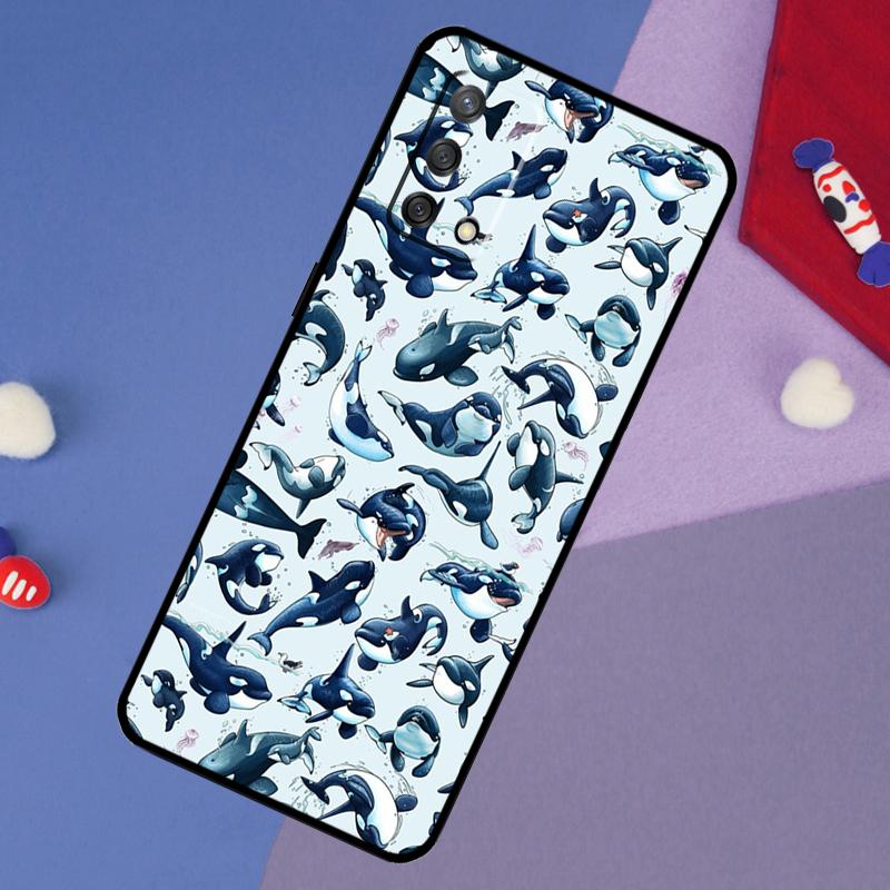 Чехол Косатка Orca для OPPO A98 A78 A58 A18 A96 A76 A16 A15 A17 A77 A5 A9 A74 A94 A52 A72 A53S A54S A57S