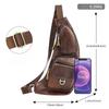 Retro Genuine Leather Chest Bag Men's Top-grain Cowhide Crossbody Bag Versatile and Casual Men's Crossbody Bag