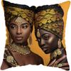 Home Decor Fashion Afro Black Women Girls Sofa Pillowcases Bedroom Living Room Decor Cushion Covers