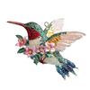 Hummingbird Christmas Ornaments Glitter Rhinestones Floral Hummingbird Ornaments for Christmas Tree 2D Acrylic Keepsake Gifts for Bird Lovers