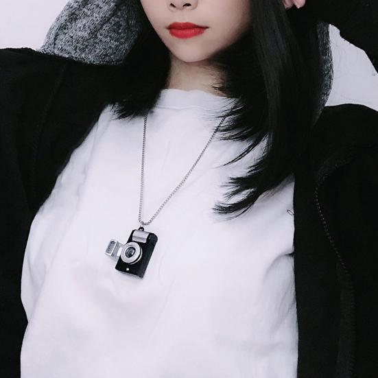Цепочка на шею Личность Милый и Крутой Подарок на День Рождения Хип-Хоп Стиль Мода Подвеска в виде Камеры Ожерелье Ювелирный Аксессуар