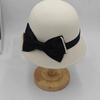 Top hat autumn and winter French retro bow equestrian wool bucket hat sun protection hat sun hat versatile basin hat