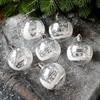 6pcs Xmas Decor Home Party Gifts Clear Acrylic Painted Balls Christmas Ball Decoration Pendant