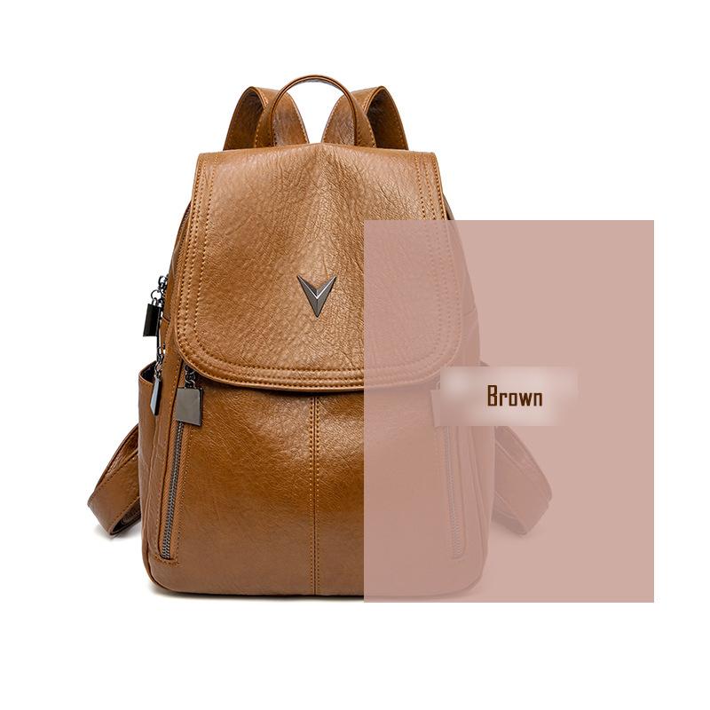 Backpack for Women PU Leather Shoulder Bag Rucksack Women's Knapsack Travel School Bags for Teenage Girls Back Pack
