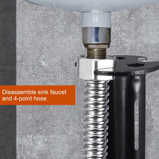 1/2 шт. многофункциональный ключ для раковины набор ключей для раковины поворотный на 360 градусов портативный многоразовый универсальный ключ для сантехников под раковиной