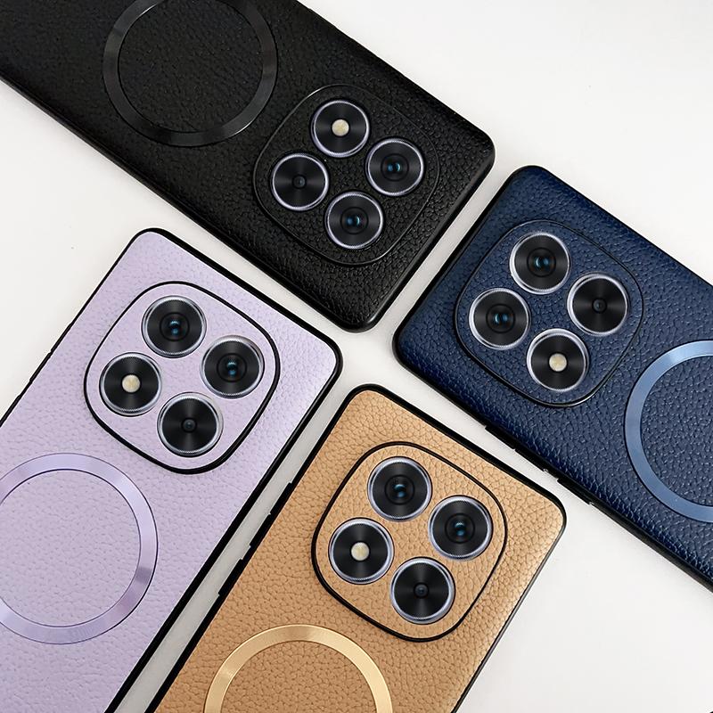 Для Xiaomi Redmi Note 14 Pro Plus чехол Роскошный PU Магнитный беспроводной зарядный защитный чехол для Redmi Note 14 14pro Shell