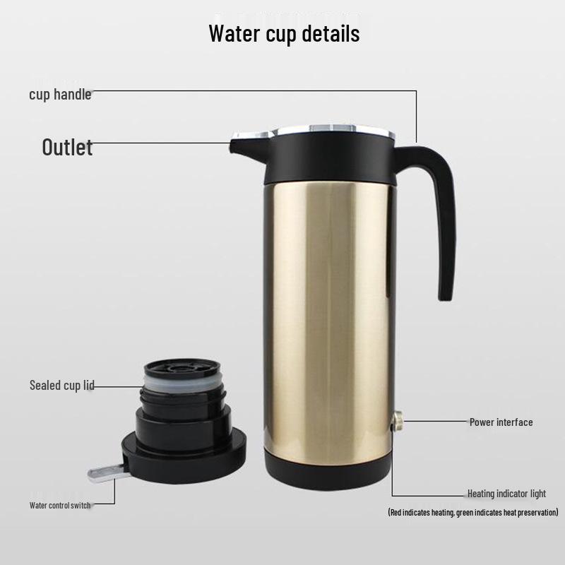 Автомобильный электрический термос для путешествий большой емкости 12 В/24 В для водителей грузовиков