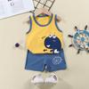 Kids Vest Set Summer Cotton Girls and Boys Vest + Shorts Set