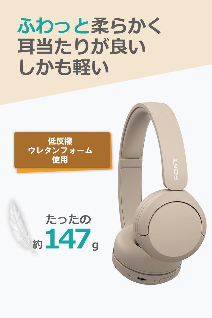 Sony Wireless Headphones Bluetooth Design with Dedicated App for Settings That Allow You To Customize the Sound Quality To Your B Small WH-CH520