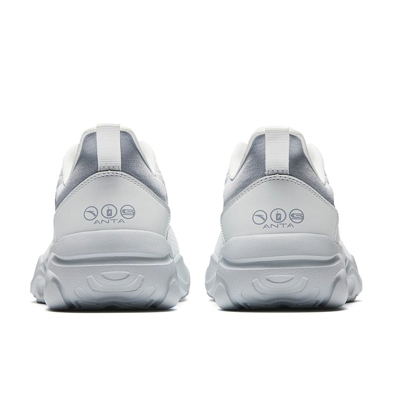 Anta Training Series Fabric Synthetic Leather Fashionable Versatile Shock Absorbing Durable Low Top Training Shoes Men Sneaker White Gray 912547703Q-1