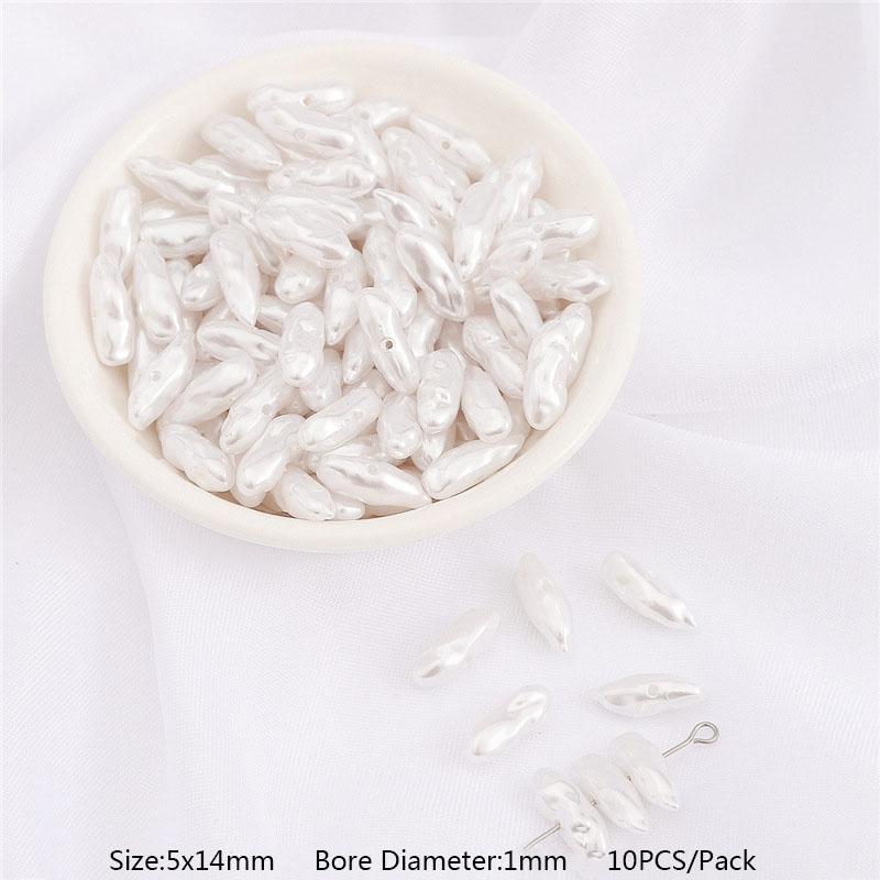 10/20 шт./упак., высококачественные бусины из АБС-пластика с искусственным жемчугом неправильной формы, свободные бусины для ожерелья, ювелирные аксессуары