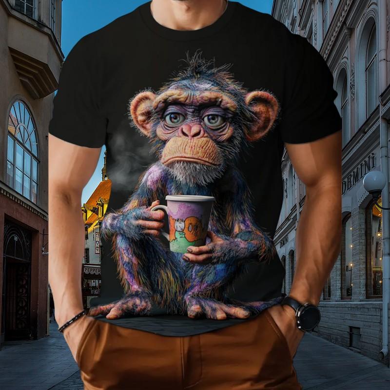 Summer Fashion Mens T-shirt 3d Printed Hip-Hop Animated CharactersT-Shirt Street Men's Baggy Oversized Blouse Casual Shirt