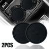 2pcs Black Car Auto Cup Holder Anti Slip Insert Coasters Pads Interior Accessories For Most Cups Accessories