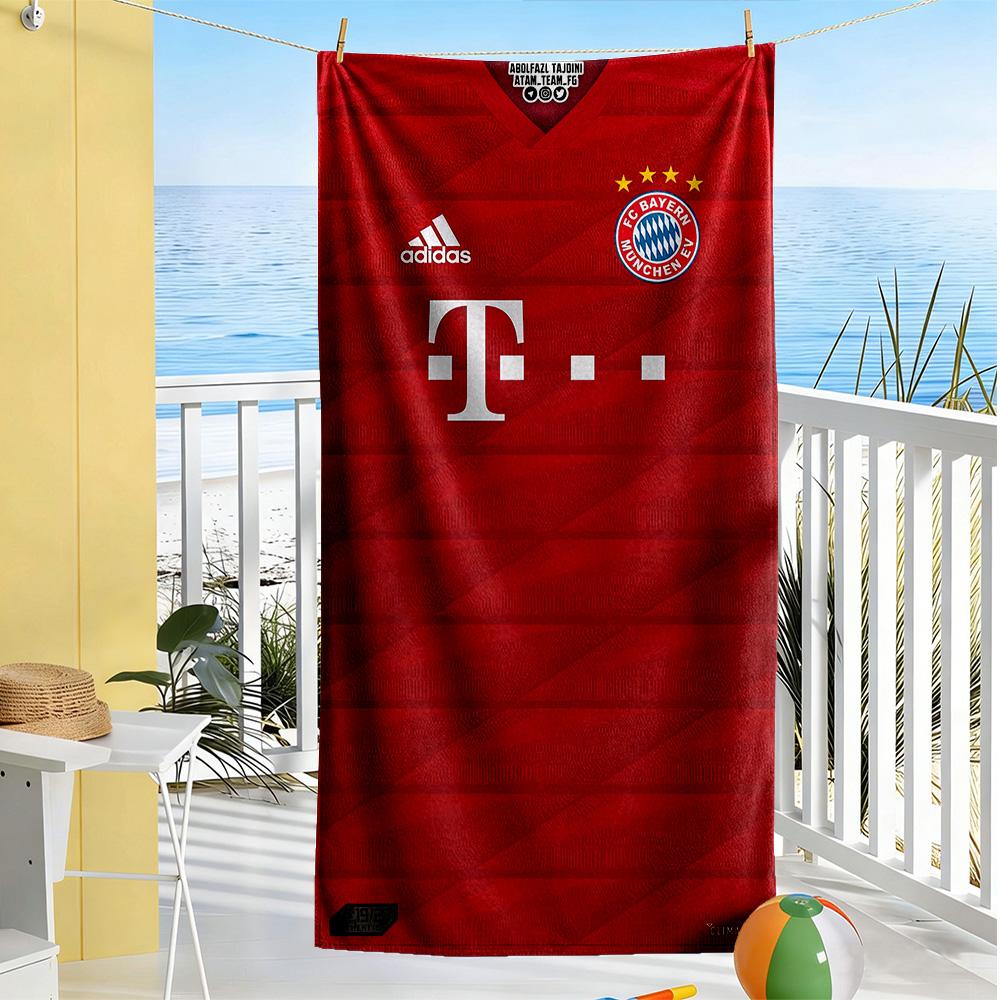 Bayern Munich Beach Towel High Absorbency & Quick-Dry Comfortable Lightweight Perfect for Traveling Yoga Camping and Swimming